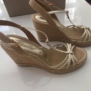 Casteller - Braided Gold wedges - Size 40 (9)